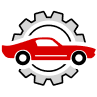 Car and gear icon