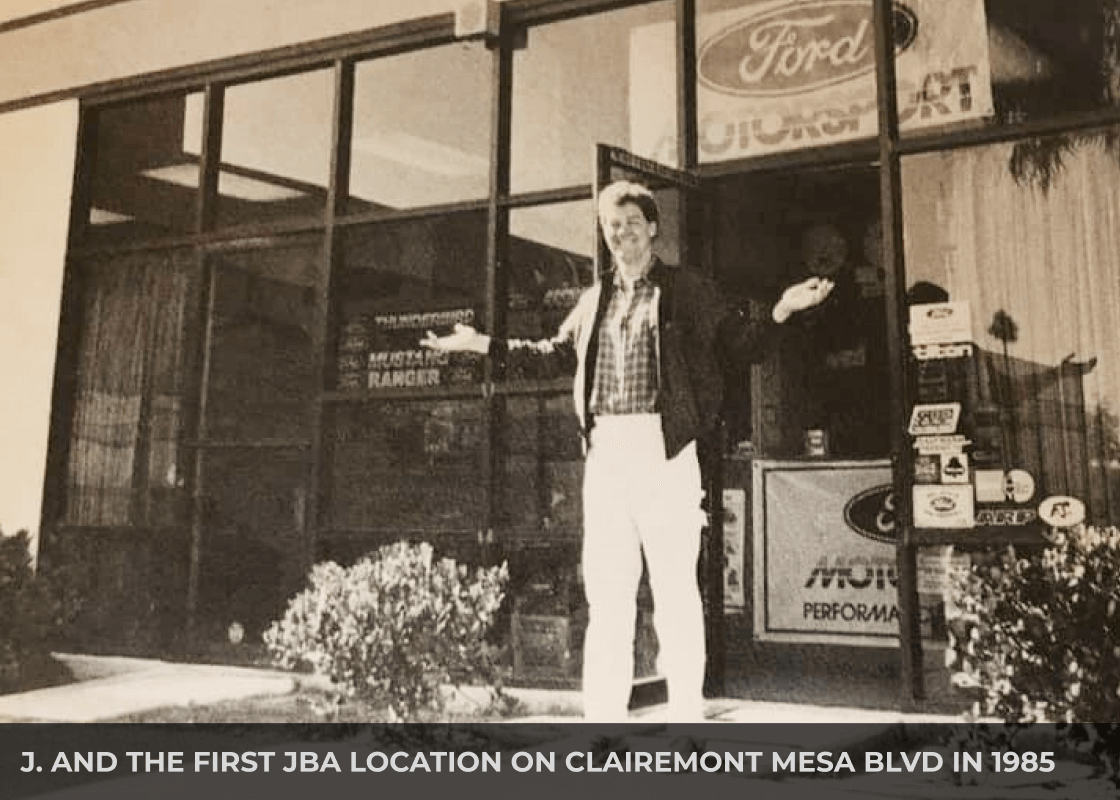 J and the first JBA location on Clairemont Mesa Blvd in 1985