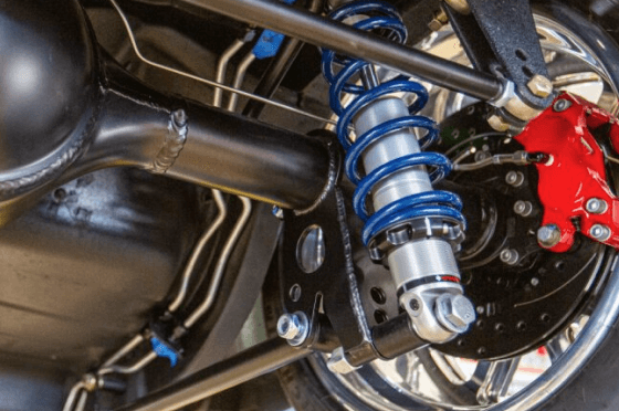 JBA Speed Shop suspension system with coil-overs, sway bars, and chassis tuning for race-ready handling upgrades in San Diego.